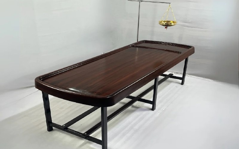 FRP Shirodhadra Table With Steel Powder Coated Bottom Stand
